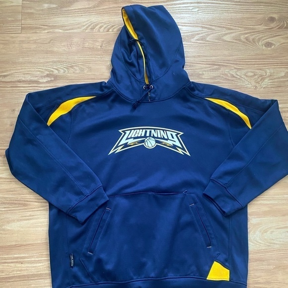 Tops - Lightning Blue and Gold Basketball Sweatshirt